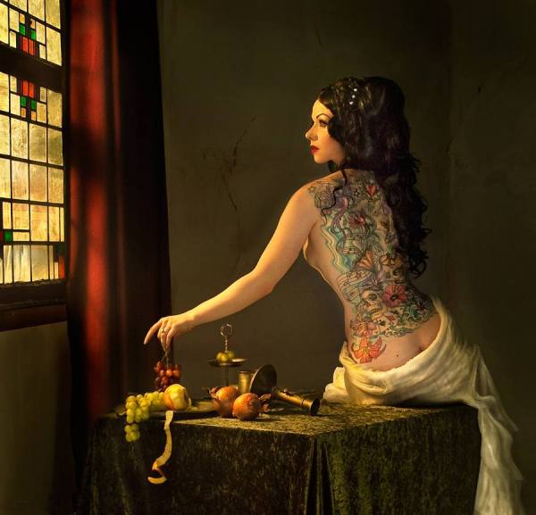 Photograph Peter Kemp Woman With Tatoo on One Eyeland